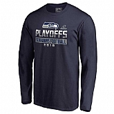 Men's Seahawks Navy 2018 NFL Playoffs Seahawks Football Long Sleeve T-Shirt,baseball caps,new era cap wholesale,wholesale hats